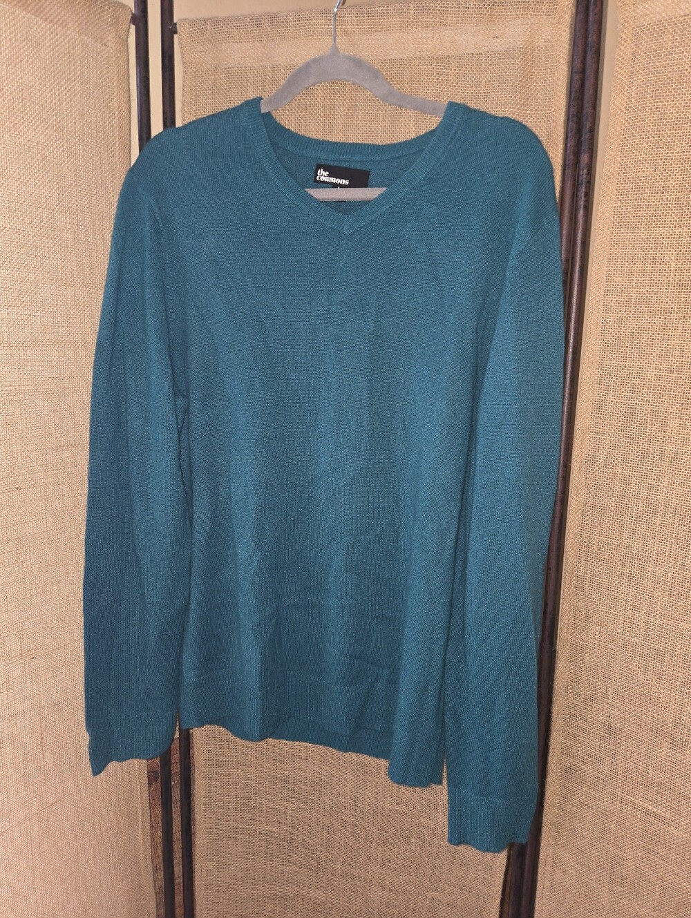 NWOT The Commons 100% Cashmere Peacock Green Sweater Size Large